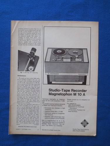 Telefunken m10a reel - reel, to